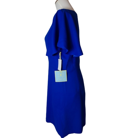 Cece Midi Blue Dress 6 NWT - Picture 3 of 8